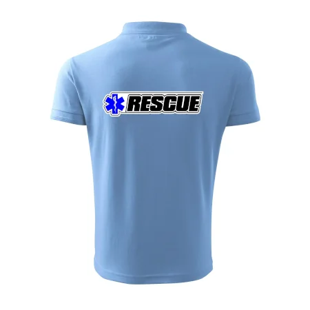 Záchranár rescue kríž modrý