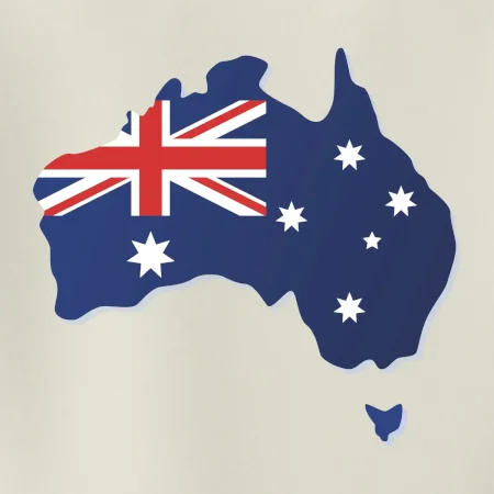 Austrália - vlajka mapa