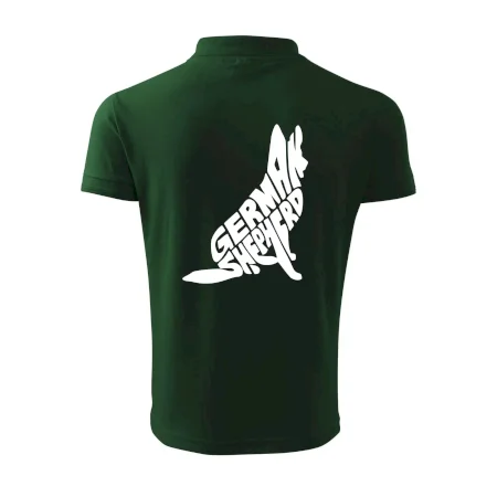 Nemecký ovčiak sediaci napis