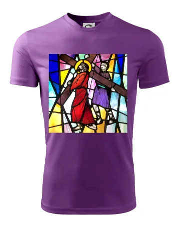 Vitráž - Ježiš a kríž