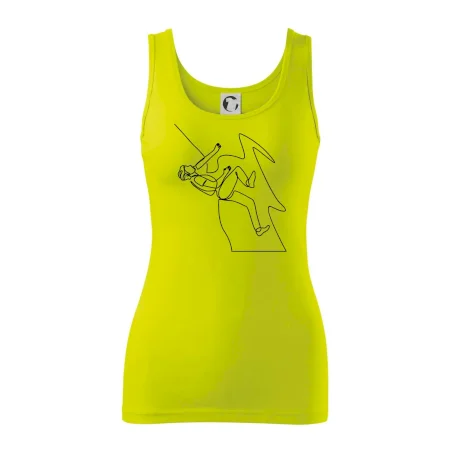 Lezec na skale jedným ťahom