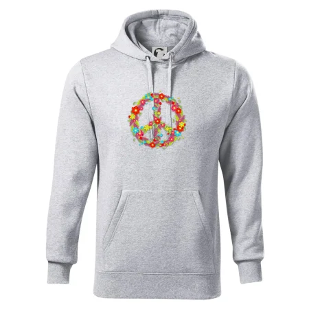 Peace symbol červené kvety