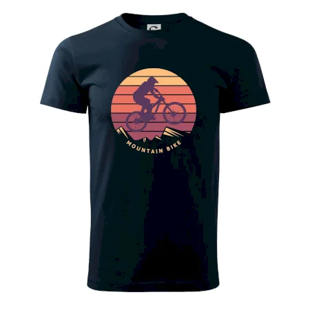 MTB farebný bicykel západ slnka