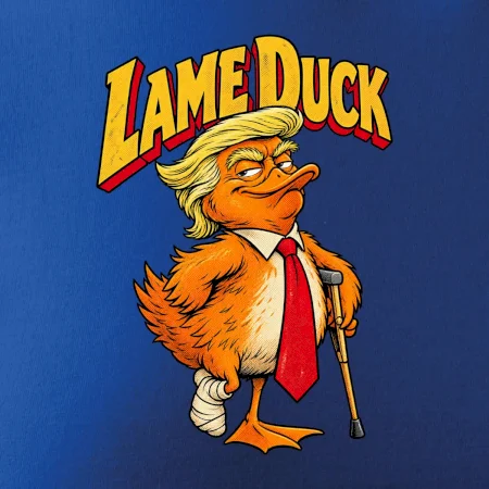 Trump jako kulhající kachna retro komiks