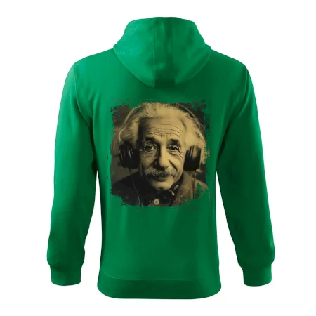 Albert Einstein so slúchadlami