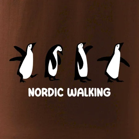 Nordic walking tučniaky - kreslený