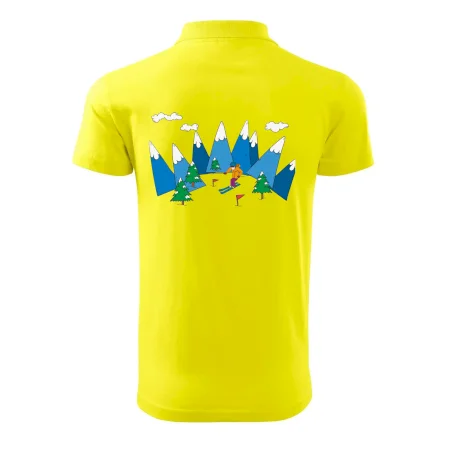 Lyžiar a farebné hory