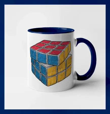 Rubikova kocka kreslená