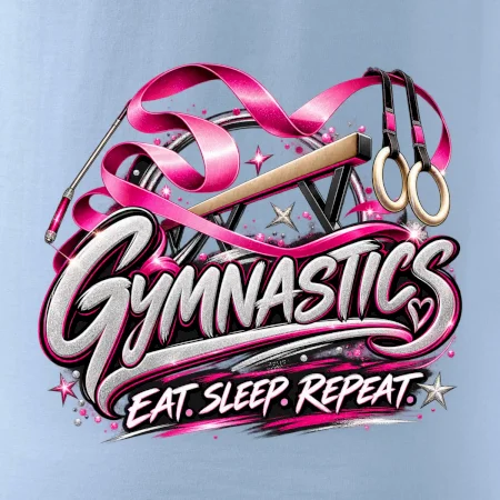 Gymnastická stuha a kruhy eat sleep repeat
