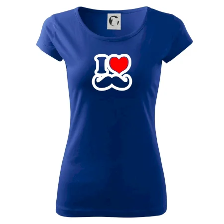 i love mustache - obrys
