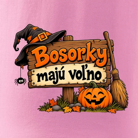Bosorky majú voľno - tabuľa s tekvicou
