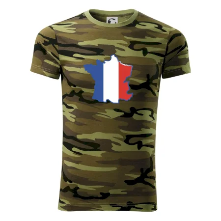 Francúzska vlajka mapa obrys