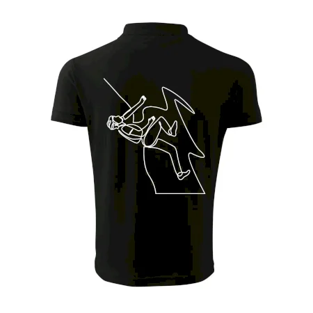 Lezec na skale jedným ťahom