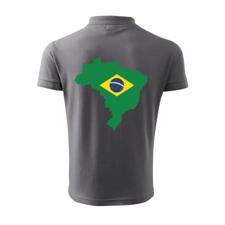 Brazília vlajka v mape