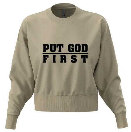 Put God first hrubý nápis