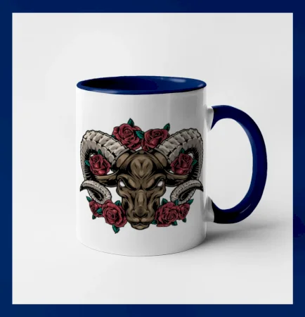 Hlava barana s ružami