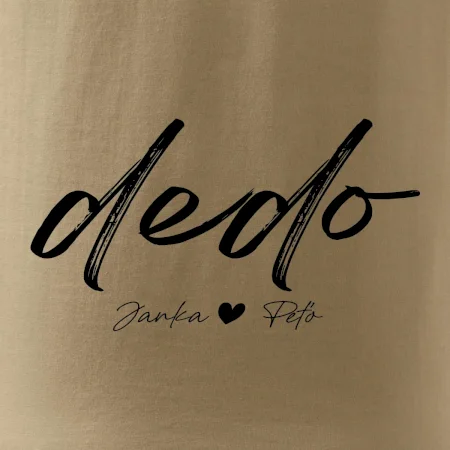 Dedo - tričko menami detí písacie písmo