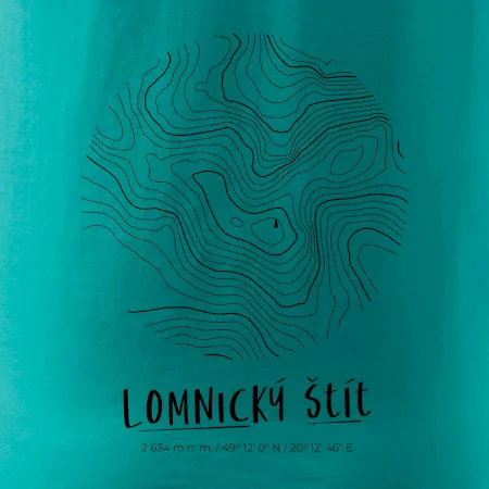Lomnický štít - vrstevnice v kruhu