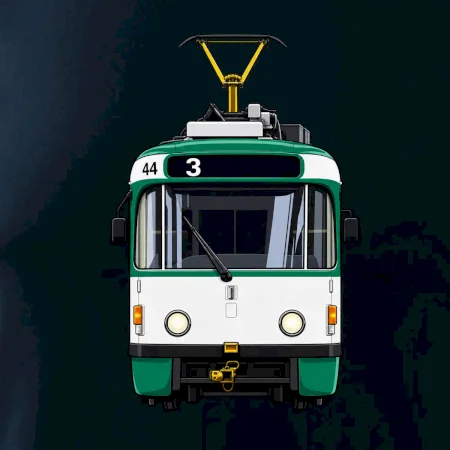 T3R SLF čelo tramvaje linka 3
