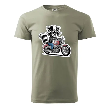Mýval na motorke kreslený