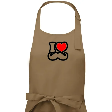 i love mustache - obrys