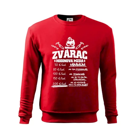 Hodinová mzda zvárač