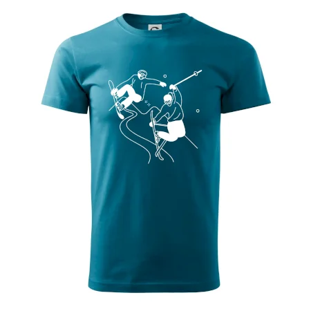 Lyžovanie - kreslené obrázok