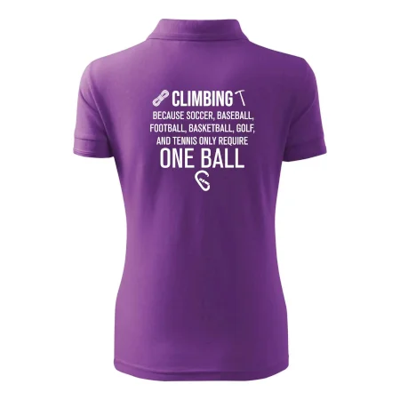 Climbing beacause one ball