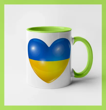 Ukrajina srdce vlajka