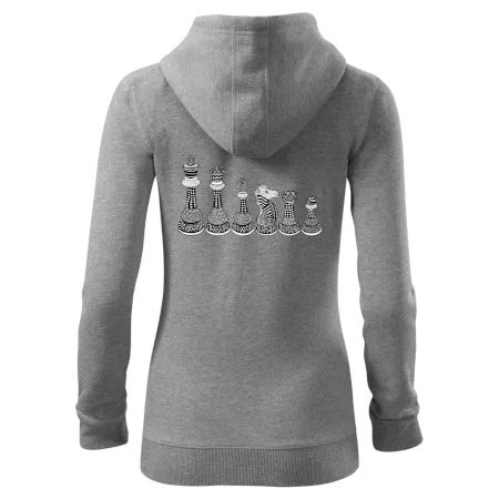 Šachové figúrky v rade - kreslené