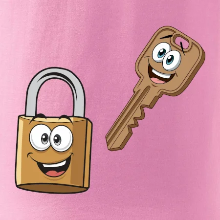 Parové tričká - Zámok a kľúč