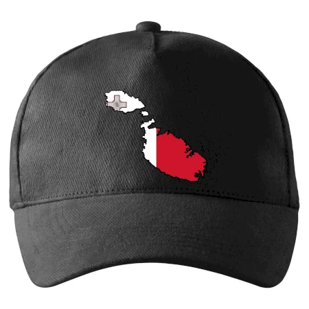 Mapa Malta s vlajkou
