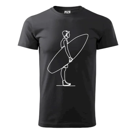 Surfer stojaci jedným ťahom