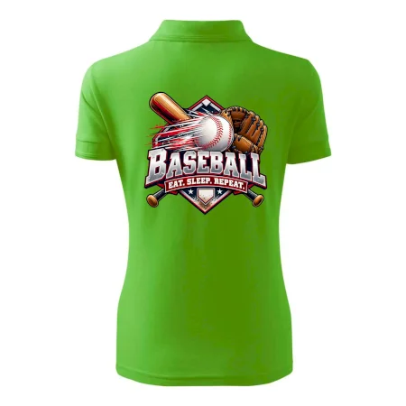 Baseballová pálka s rukavicou eat sleep repeat