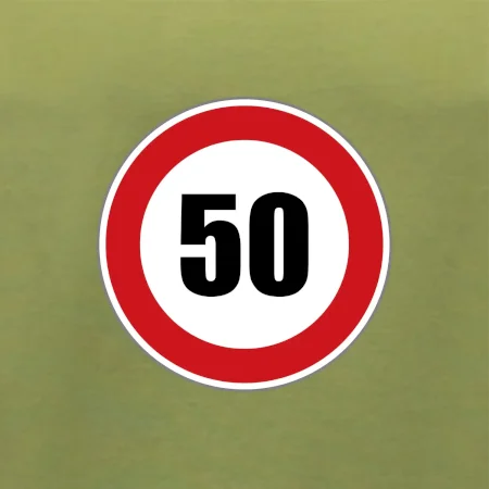 Dopravná značka - obmedzenie rýchlosti 50