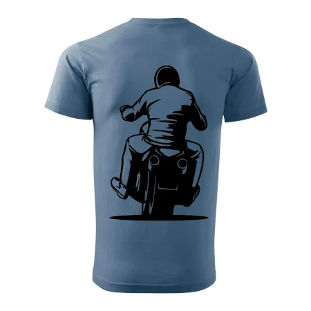 Motorkář na zádech - chopper