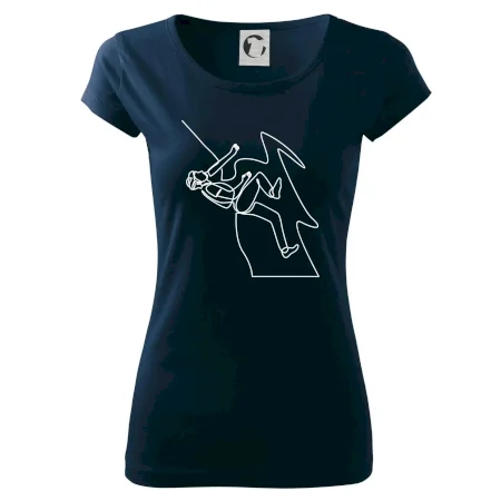 Lezec na skale jedným ťahom