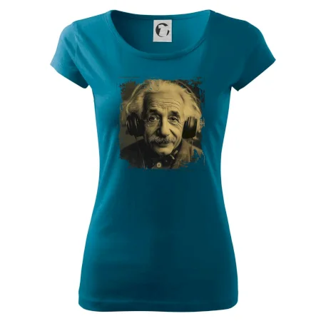 Albert Einstein so slúchadlami