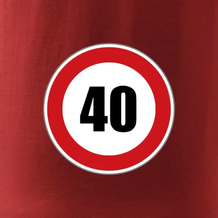 Dopravná značka - obmedzenie rýchlosti 40