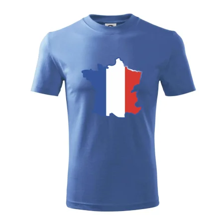 Francúzska vlajka mapa obrys