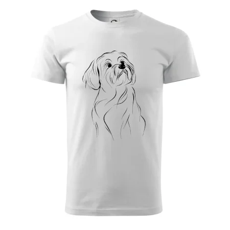 Lhasa Apso čierny nákres slabej linky