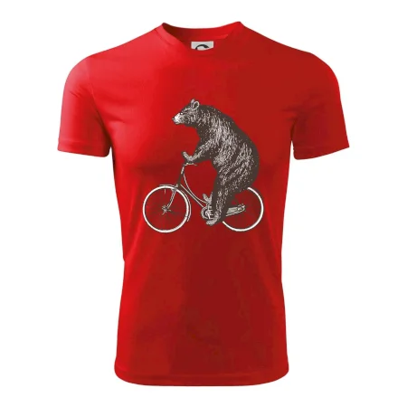 Medveď na bicykli