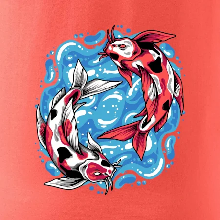 Yin & Yang Koi kapor - červený