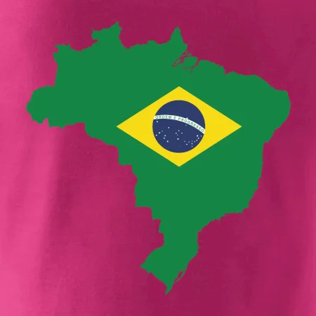 Brazília vlajka v mape