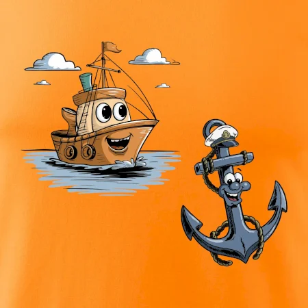 Parové tričko - Loď a kotva