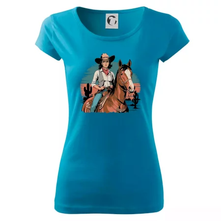 Cowgirl vintage na koni
