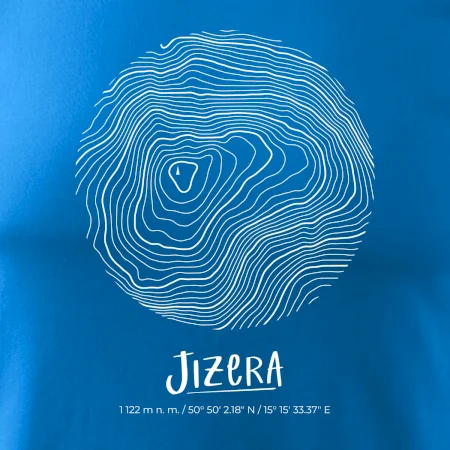 Jizera - vrstevnice v kruhu