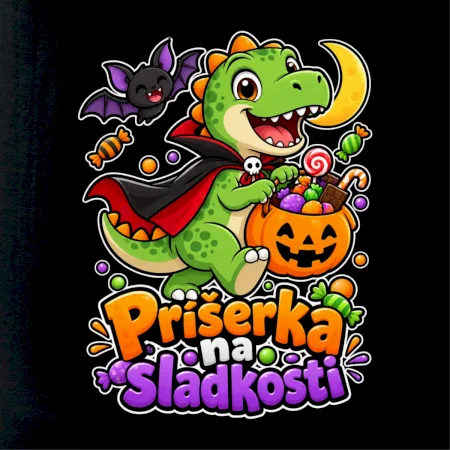 Príšerka na sladkosti - dinosaurus s tekvicou