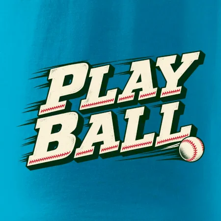Play ball retro sportovní nápis