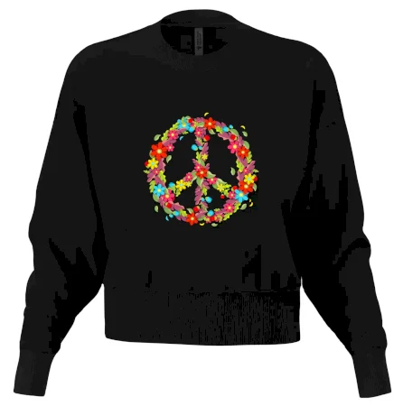 Peace symbol červené kvety